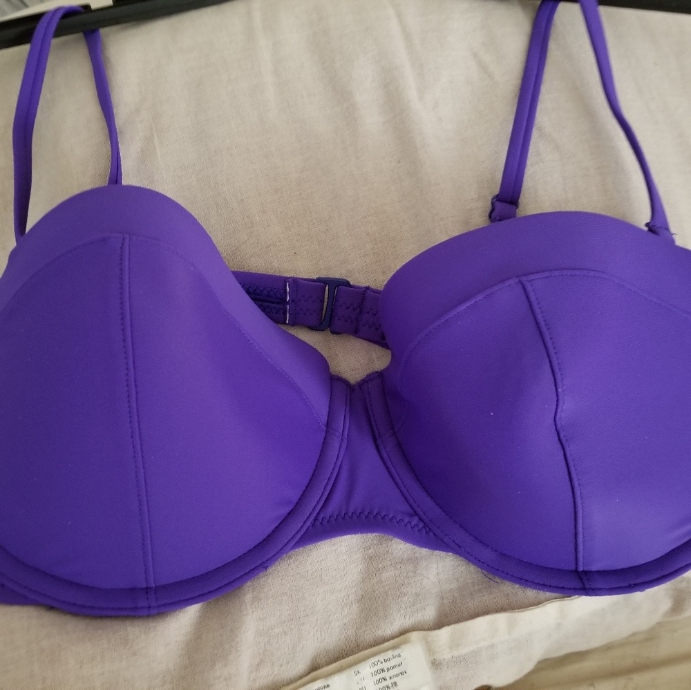 Brand new with tags purple bikini top size large